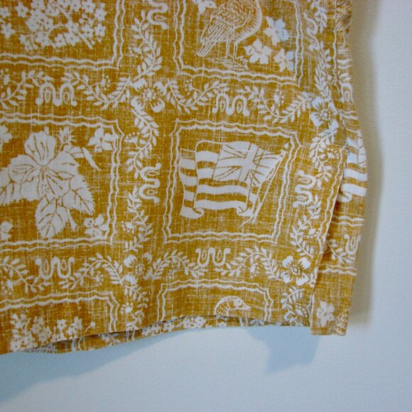 Vintage 90s Reyn Spooner Hawaiian Shirt Lahaina Soft Orange Floral Medium - Picture 8 of 12
